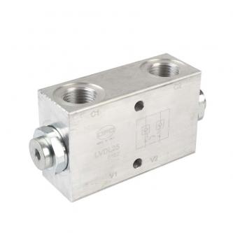 Twin 1/2 "controlled check valve